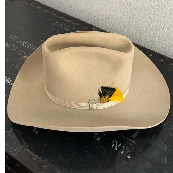 RESISTOL Self Conforming XXX Beaver Felt Western Cowboy Hat Men size 6 7/8 - Picture 3 of 10